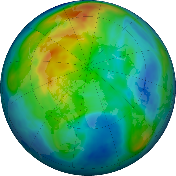 Arctic ozone map for 22 November 2016